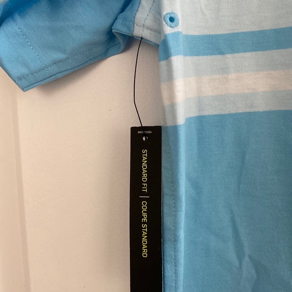 Nike Men’s Dri-Fit Player Blue Striped Golf Polo Shirt Standard Fit Size S NWT - Picture 6 of 8